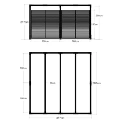 PLUS Pergola Cubic schwarz Best