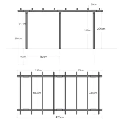 PLUS Pergola Cubic schwarz New