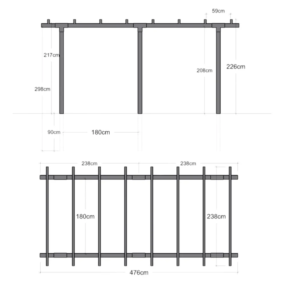 PLUS Pergola Cubic schwarz New