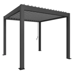Biohort Pergola GR. 3x3 dunkelgrau, silber