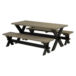 PLUS Picknicktisch Nostalgie braungrau, schwarz
