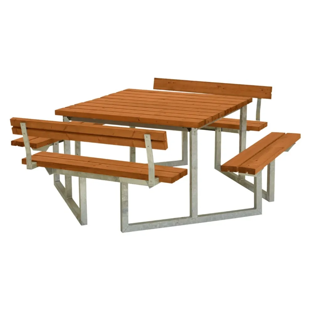PLUS Picknicktisch Twist teakfarbig Online