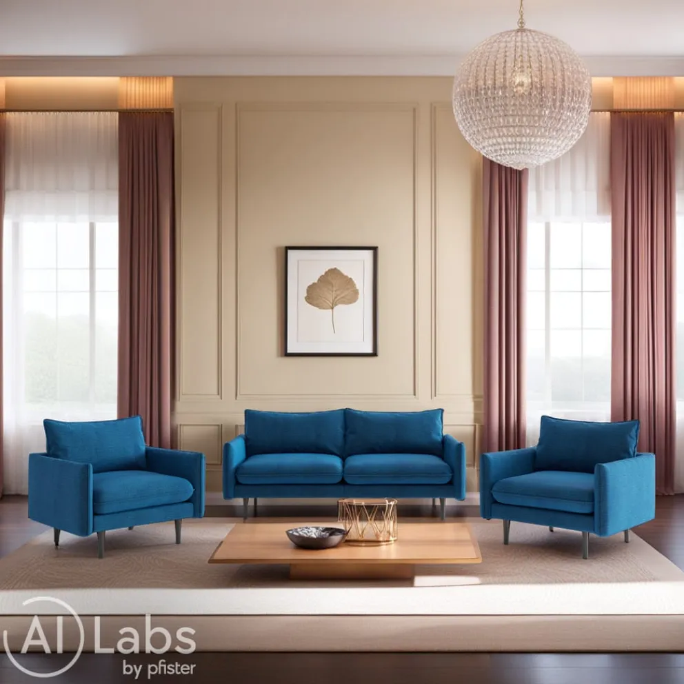Livetastic Polstergarnitur Samos blau Discount