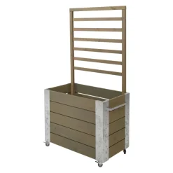 PLUS Rankgitter Cubic braun, grau Discount