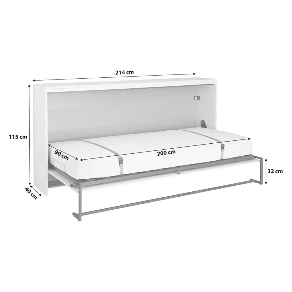 Xora Raumsparbett Albero weiss Clearance