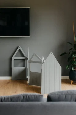 Duck Woodworks Raumtrenner Zick Zack grau