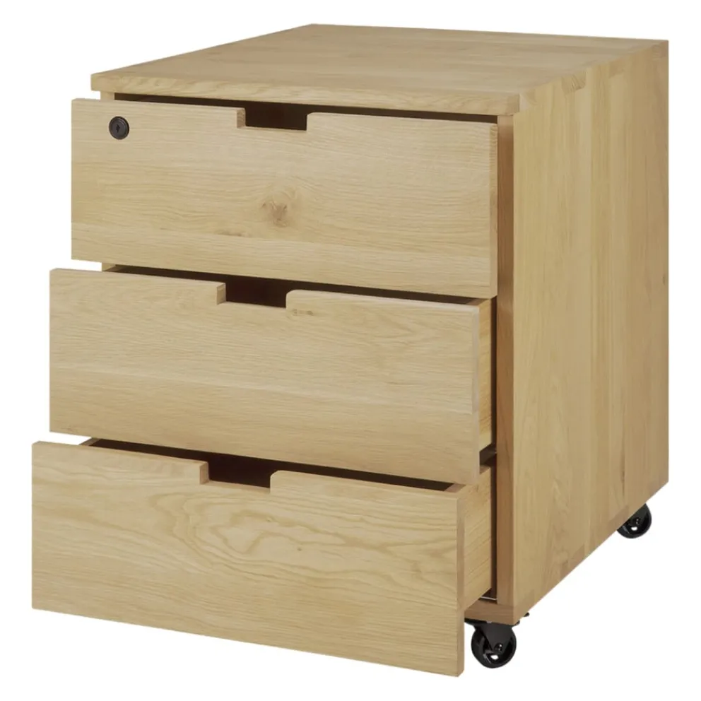 Ethnicraft Rollcontainer Billy eichefarbig New