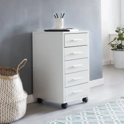 MID.YOU Rollcontainer Modern weiss Outlet