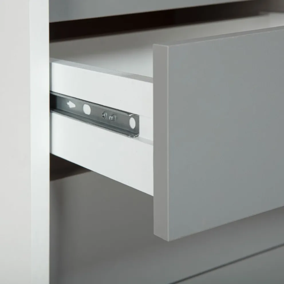 MID.YOU Rollcontainer Printi-105 hellgrau, weiss Outlet