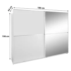 MID.YOU Schiebetürenschrank Baden-201 weiss New