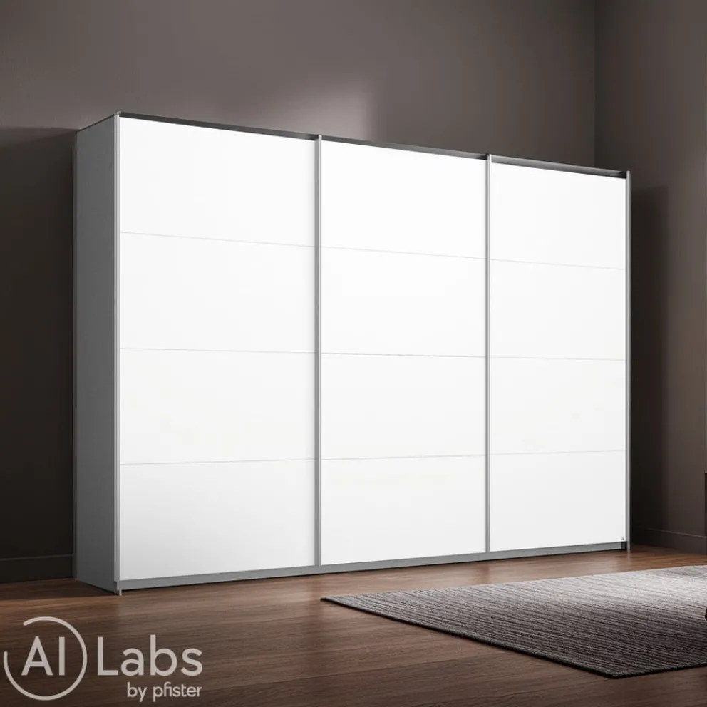 Xora Schiebetürenschrank Belluno grau, weiss Best