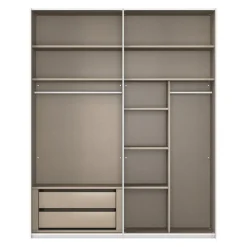 Novel Schiebetürenschrank Covalo-Glas Farbglas seidengrau Clearance