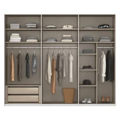Novel Schiebetürenschrank Covalo-Glas Alpinweiss Clearance