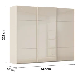 Novel Schiebetürenschrank Covalo-Glas champagner Online