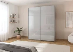 Novel Schiebetürenschrank Covalo-Glas Farbglas seidengrau