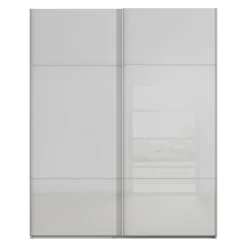 Novel Schiebetürenschrank Covalo-Glas Farbglas seidengrau