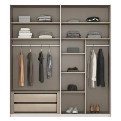 Novel Schiebetürenschrank Covalo-Glas Farbglas seidengrau