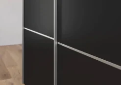 Novel Schiebetürenschrank Covalo schwarz Outlet