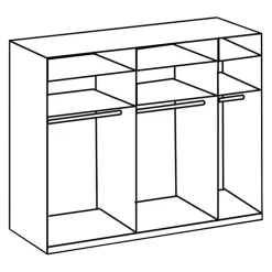MID.YOU Schiebetürenschrank Level36 weiss Clearance