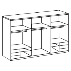 MID.YOU Schiebetürenschrank Level36 eichefarbig, graphitschwarz