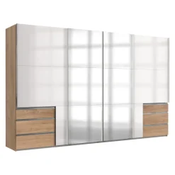 MID.YOU Schiebetürenschrank Level36 eichefarbig, weiss Clearance