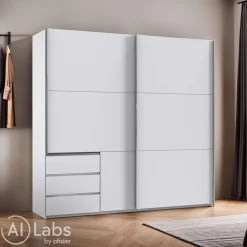MID.YOU Schiebetürenschrank Level36 weiss Outlet