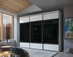 Moderano Schiebetürenschrank Paludi weiss Discount