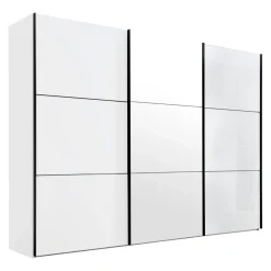 Moderano Schiebetürenschrank Primo-Glas AW Alpinweiss Discount