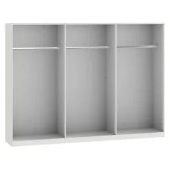 BYYU Schiebetürenschrank Slide Glas Bianco matt, Spiegel Clearance