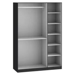 BYYU Schiebetürenschrank Slide Glas Bianco matt, Spiegel Sale