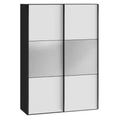 BYYU Schiebetürenschrank Slide Glas Bianco matt, Spiegel Sale