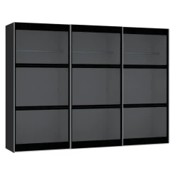 BYYU Schiebetürenschrank Slide Rauchglas, Schwarz Online