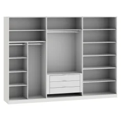 BYYU Schiebetürenschrank Slide Glas Nougat matt Discount