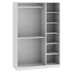 BYYU Schiebetürenschrank Slide Glas Bianco matt Best