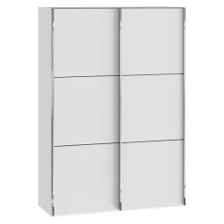 BYYU Schiebetürenschrank Slide Glas Bianco matt Best