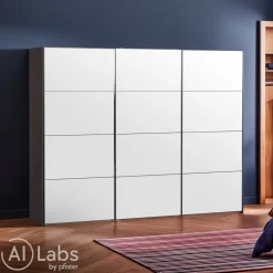 Moderano Schiebetürenschrank System One SP Spiegel, anthrazit Discount