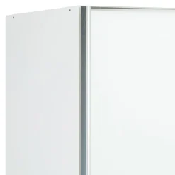 Moderano Schiebetürenschrank System One C6 Alpinweiss mit silber Zierlinien Outlet