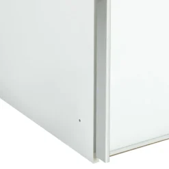 Moderano Schiebetürenschrank System One C6 Alpinweiss mit silber Zierlinien Outlet