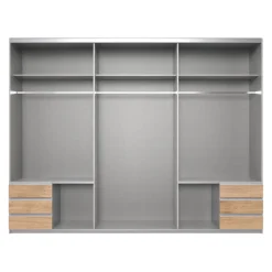 MID.YOU Schiebetürenschrank Valencia-201 eichefarbig, graphitschwarz Discount
