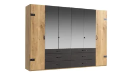 MID.YOU Schrank Detroit-201 eichefarbig, graphitschwarz Sale