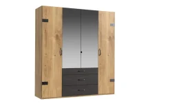 MID.YOU Schrank Detroit-201 eichefarbig, graphitschwarz Online