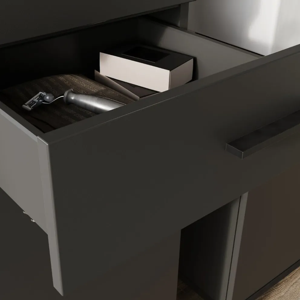 MID.YOU Schrank Yonkers graphit, navarra-eiche-nb. Online