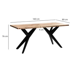 MID.YOU Schreibtisch Akazie hellbraun New