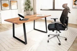 MID.YOU Schreibtisch Akazie hellbraun Outlet