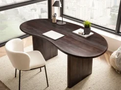 MID.YOU Schreibtisch Akazie dunkelbraun Outlet