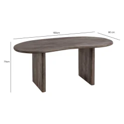 MID.YOU Schreibtisch Akazie dunkelbraun Outlet