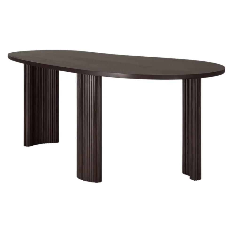 Ethnicraft Schreibtisch Boomerang dunkelbraun Discount