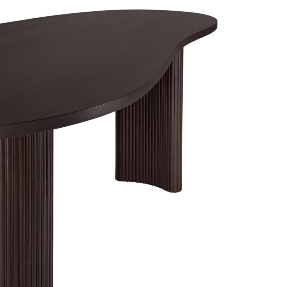 Ethnicraft Schreibtisch Boomerang dunkelbraun Discount