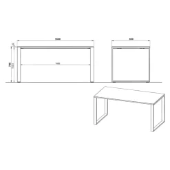 Novel Schreibtisch Deltona-105 navarra-eiche-nb. Outlet
