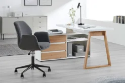 Stylife Schreibtisch First-105 eichefarbig, weiss Discount